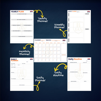 UPSC Planner (Digital Print-Ready Templates) – Personalized Study Planner for IAS/IPS/IFS Aspirants | BeOneIAS